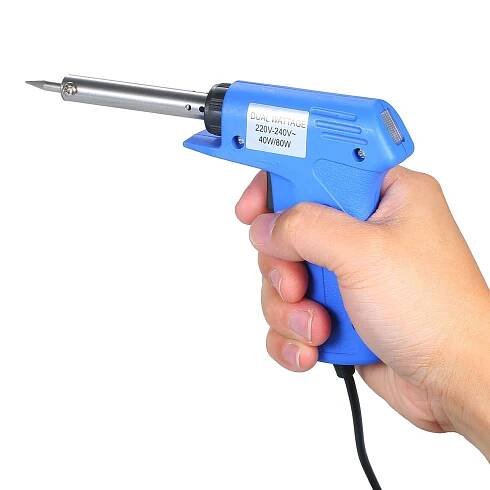 Double Power Elektrische Lötkolbenpistole Typ Elektrische Lötkolbenpistole Einstellbar Lötkolbenpistole Blau 40W / 80W Einstellbar