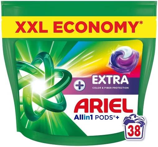 Ariel Allin1 PODS+, extra color & fiber protection,kapsle na praní, 38 ks