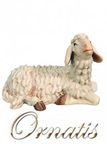 Ovce ležící Dřevěná vyřezávaná soška ovce ležící