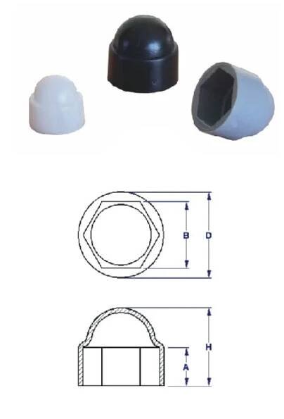 Krytky na šrouby a matice - krátke, materiál polyetylén | Kovian CZ