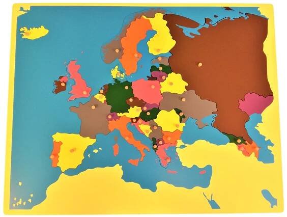 Puzzle - mapa Evropa - bez rámečku