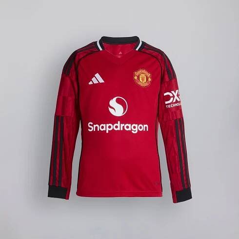 Manchester United Kids 25/26 Home Long Sleeve Jersey
