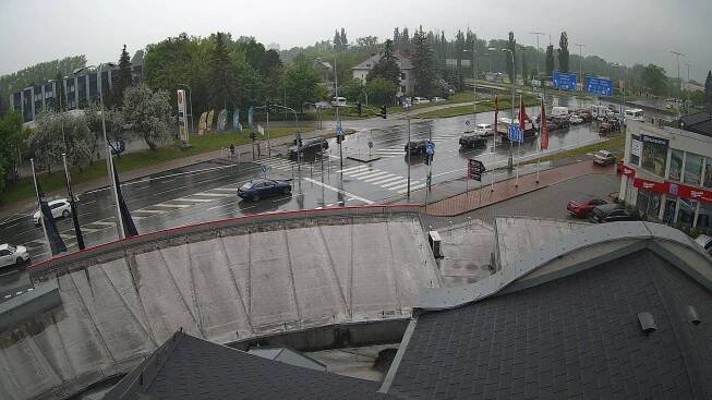 Webová kamera - křižovatka Tesla - čas 10:00