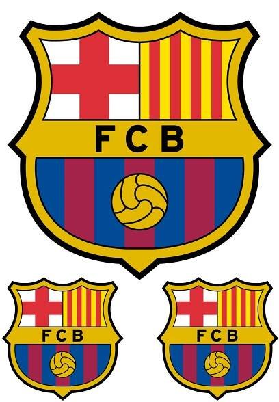 FC Barcelona logo nažehlovačka, 3 ks