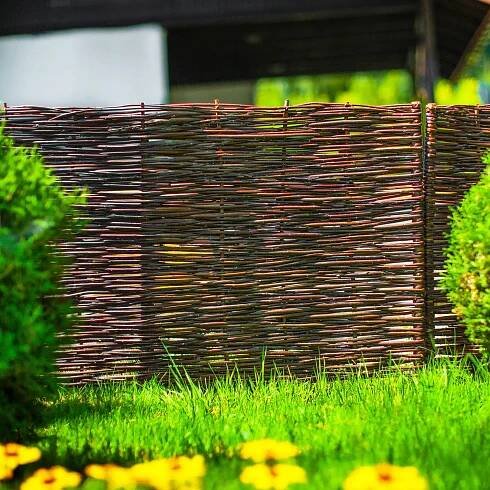 ZAHRADNÍ PALISÁDA 100 cm x 40 cm - 5 KUSŮ PROUTĚNÝ PLOT OBRUBNÍK VÝROBCE Barva hnědá