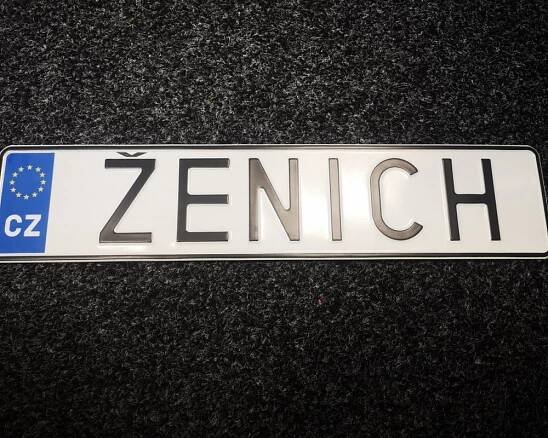 SPZ na auto - ženich (Pardubice) k zapůjčení za 40 Kč/den v půjčovně PARTY SHOP Rentima.cz | Půjčím.to