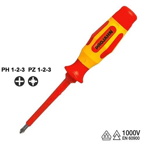 Univerzální šroubovák 6-v-1 PH/PZ (1000V) Projahn