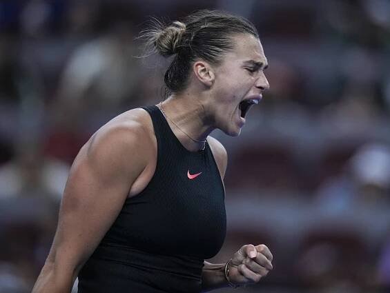 Aryna Sabalenková na turnaji WTA 1000 v čínskom Wu-chane
