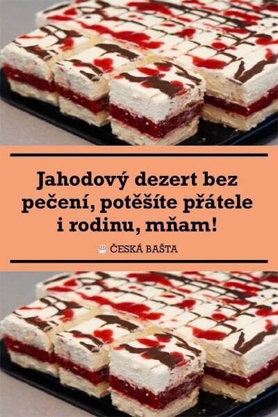 Jahodový dezert bez pečení