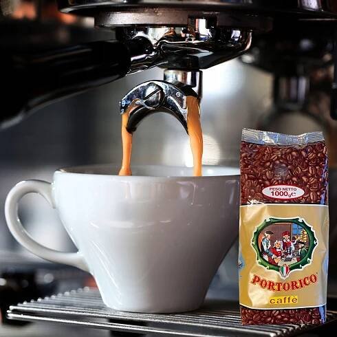 Portorico CAFFE Oro Káva zrnková italská 100% ARABICA 1kg Značka Portorico
