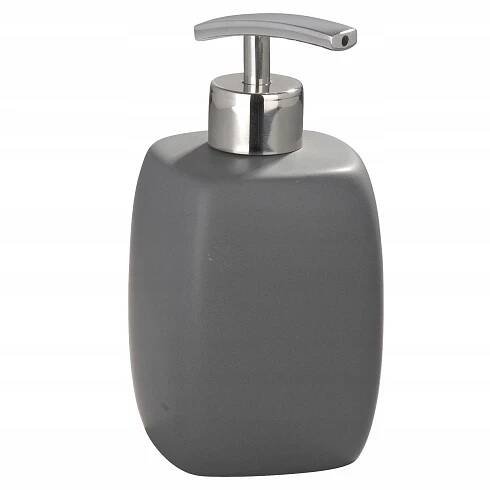 DÁVKOVAČ NA MÝDLO KERAMICKÝ ŠEDÝ 440 ML 15X8 CM FARO WENKO