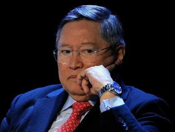 Philippine Finance Secretary Carlos Dominguez gestures as he listen to a questions during a "Dutertenomics" (President Rodrigo Duterte Economic) forum in a hotel in Pasay city