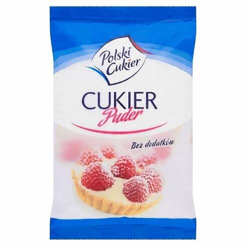 CUKR BÍLÝ PUDR Polský Cukr 0,5 kg NA POSYPÁNÍ DEZERTŮ DO PEČIVA