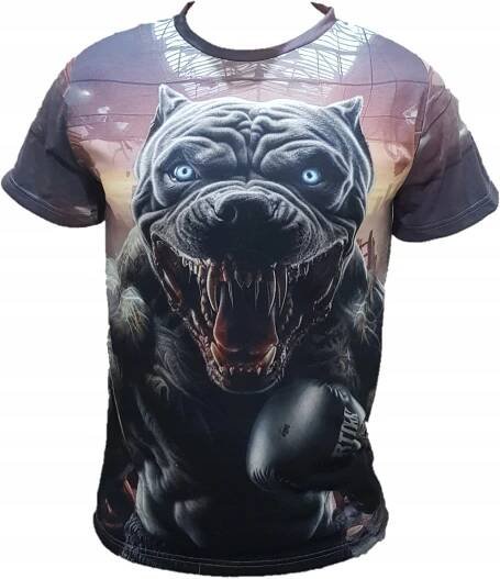 TRIČKO 3D se psem PITBULL Punisher Venom vel. M Značka ostatní