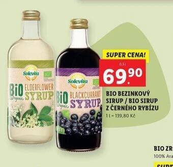 Lidl Bio bezinkový sirup nabídka