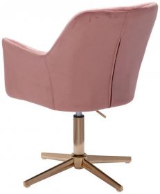 Otočná Židle Růžová - růžová/barvy zlata, Konvenční, kov/textil (55/97/55cm) - MID.YOU