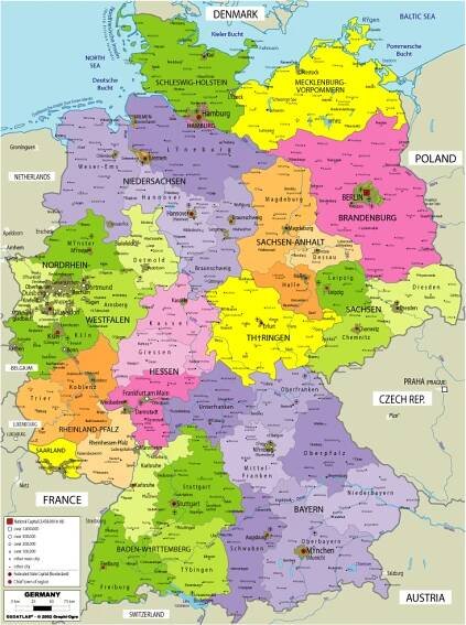 Germany Regional Political Map