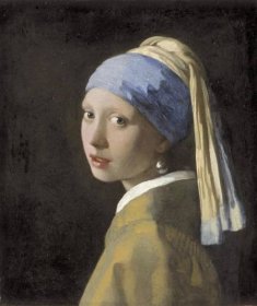 Young woman with large pearl earring