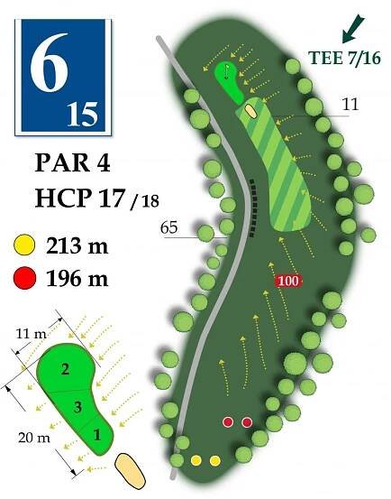 golf prosečné - jamka č.6