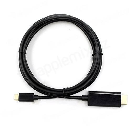 Kabel USB-C / HDMI - propojovací - zlaté kocovky - podpora 4K -1,8m - černý (3)