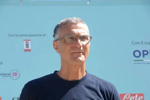 GIFFONI VALLE PIANA, ITÁLIE - 23. července 2025: Giuseppe Bergomi alias Beppe Bergomi se zúčastní filmového festivalu Giffoni 2025 - 23. července 2025 v italském Giffoni Valle Piana. — Stock obrázek
