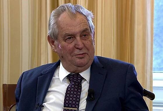 Hostem diskusního pořadu Partie prezident Miloš Zeman. (25. dubna 2021)