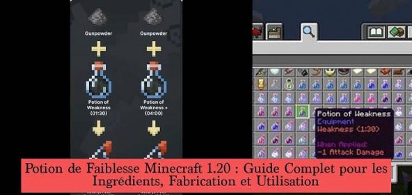 Potion of Weakness Minecraft 1.20: Kompletní průvodce ingrediencemi, tvorbou a používáním