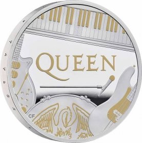 Stříbrná mince QUEEN Music Legends 1 Oz Silver Coin proof 2 Pounds United Kingdom 2020
