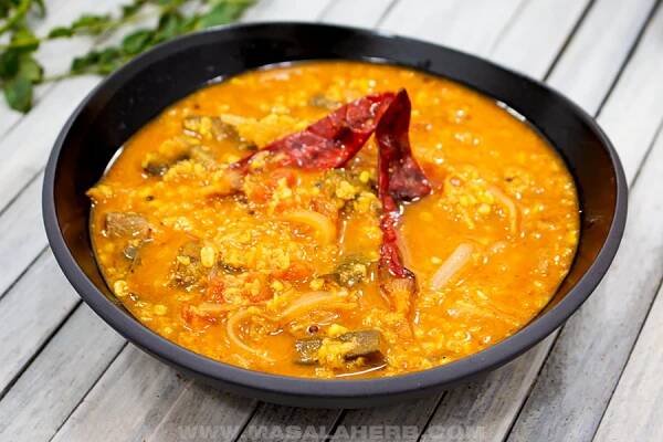 bowl with sambar curry