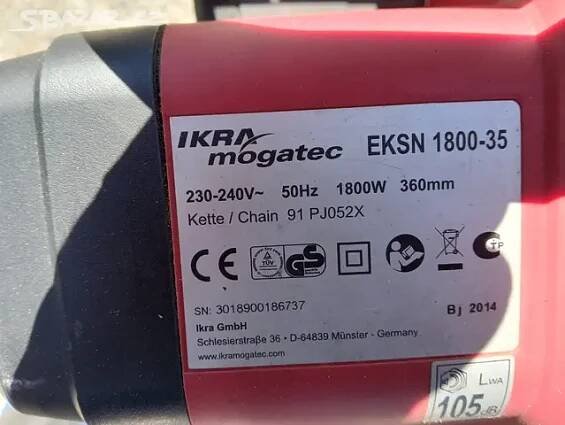 elektricka pila ikra mogatec 1800w, lista 36cm