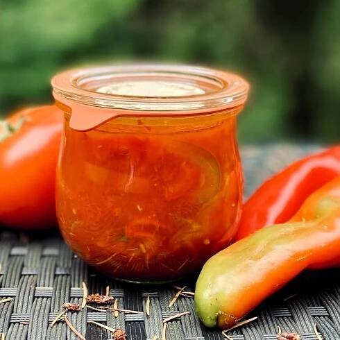 Easy Hungarian Lesco: Tomato - Pepper Stew Canning Recipe