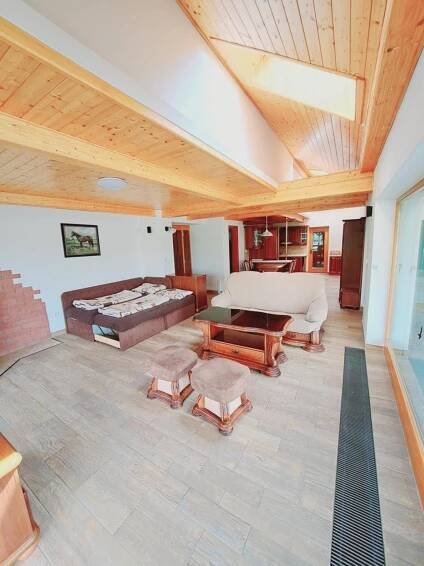 Postel nebo postele na pokoji v ubytování Apartmány na Farmě