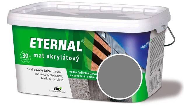 ETERNAL mat akrylátový Barevný email středně šedý; matný; 5 kg