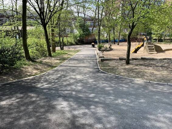 Fritz-Schloss-Park, Niederschlagswassermanagement und Wegesanierung