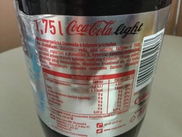 Podrobné informace o potravině Coca Cola light