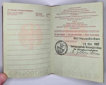 Cestovní pas - Nemecko 1994, neplatný - Starožitnosti a umění