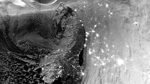 Družicový snímek zachycují hlubokou tlakovou níži Ingunn (1. února 2024)
