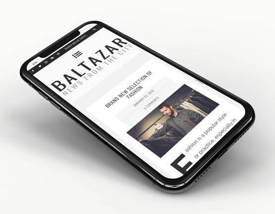 Baltazar WordPress masculine theme responsive design