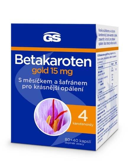 GS Betakaroten gold 15 mg, 80+40 kapslí