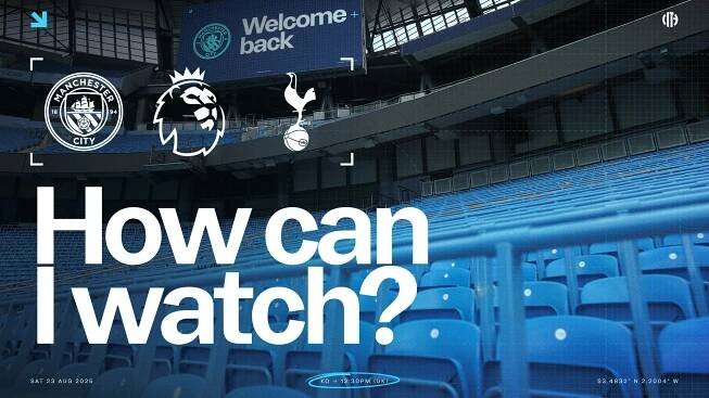 How can I watch City v Tottenham on TV around the world?