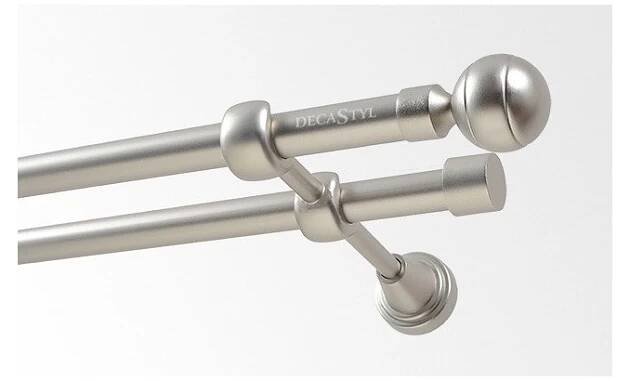 Kovová garnýž Satin nickel Ø 16 mm - Paola - Garnyze-Kolejnice.cz