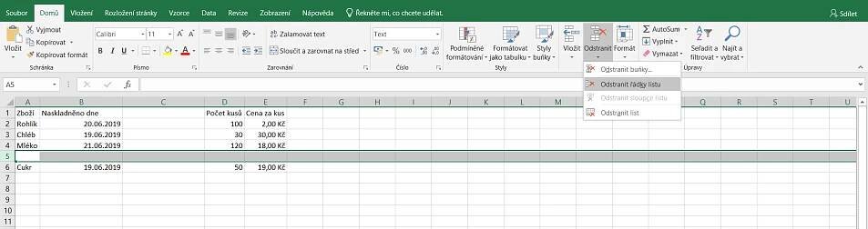 Základy Microsoft Excel