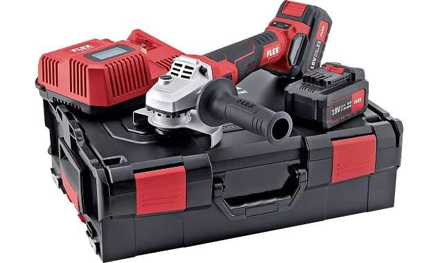 Aku-úhlová bruska s variabilními otáčkami a brzdou 18,0 V, 125 mm LBE