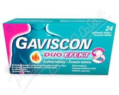 Gaviscon Duo Efekt 24 žvýkacích tablet