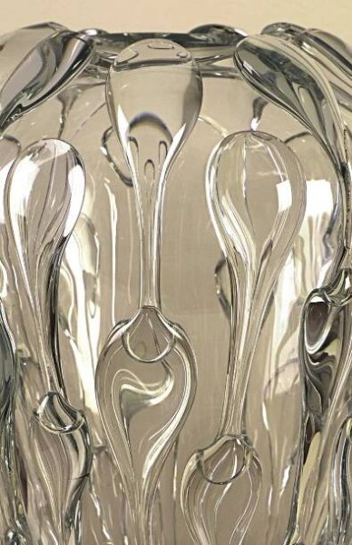 skleněná křišťálová VÁZA s kapkami vysoká 37cm - nextlevelglass