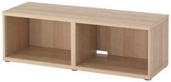 BESTÅ TV stolek, vz. bíle moř. dub, 120x40x38 cm - IKEA