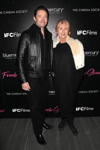 Deborra-Lee Furness and Hugh Jackman at January 2018 "Freak Show" premiere
