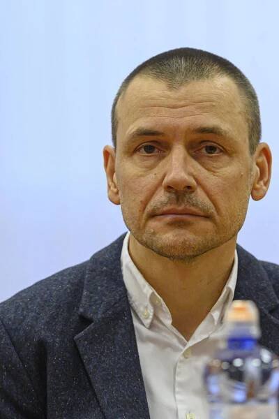 Hlavné pojednávanie v kauze vraždy novinára Jána Kuciaka a jeho snúbenice Martiny Kušnírovej na Špecializovanom trestnom súde v Pezinku, 15. januára 2020. Na snímke svedok Peter Tóth. FOTO TASR - Michal Svítok