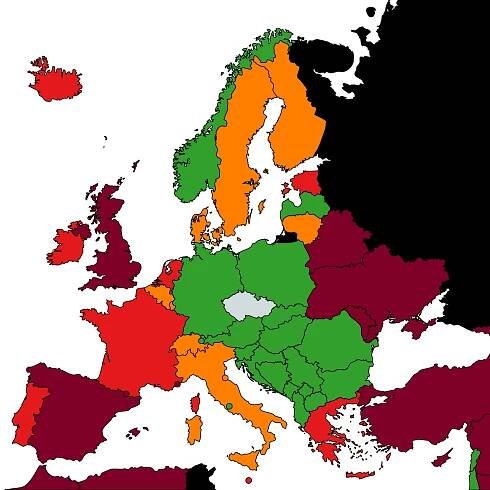 Monako bude nově v tmavě červené kategorii podle míry rizika nákazy, Estonsko, Island, Nizozemsko a Madeira budou červené