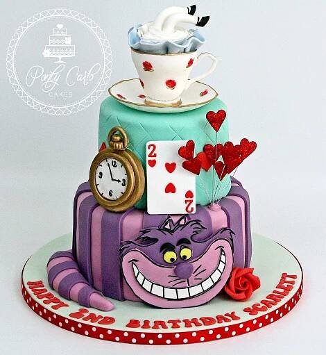 alice 2 watermarked | Alice in wonderland cakes, Birthday cake girls, Alice in wonderland birthday